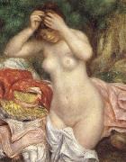 Bathing girl who sat up haret Auguste renoir